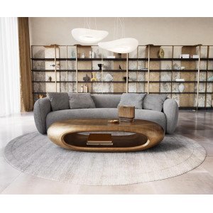 SINOR design dohányzóasztal - 140cm - bronz