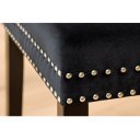 CASTLE RING elegáns bársony szék - fekete