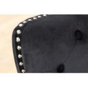 CASTLE RING elegáns bársony szék - fekete