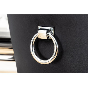CASTLE RING elegáns bársony szék - fekete