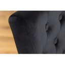 CASTLE elegáns bársony szék - fekete
