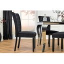 CASTLE elegáns bársony szék - fekete