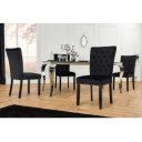 CASTLE elegáns bársony szék - fekete