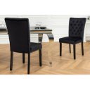 CASTLE elegáns bársony szék - fekete