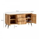 TANGO tömör akác komód - 150cm