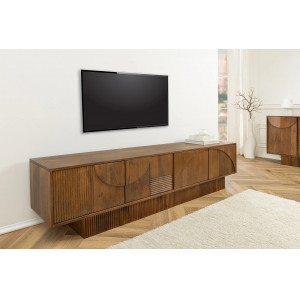 DECORAND különleges mangófa TV-szekrény - 200cm - barna