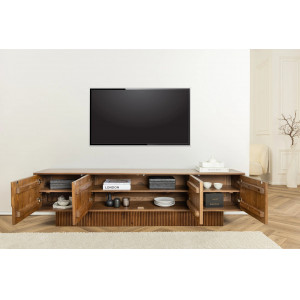 DECORAND különleges mangófa TV-szekrény - 200cm - barna