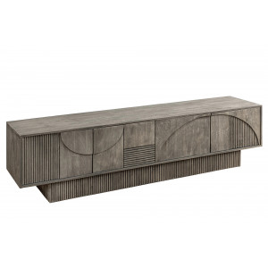 DECORAND különleges mangófa TV-szekrény - 200cm - szürke