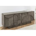 DECORAND különleges mangófa komód - 170cm - szürke