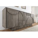 DECORAND különleges mangófa komód - 170cm - szürke