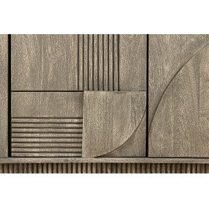 DECORAND különleges mangófa komód - 170cm - szürke