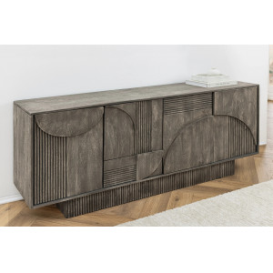 DECORAND különleges mangófa komód - 170cm - szürke