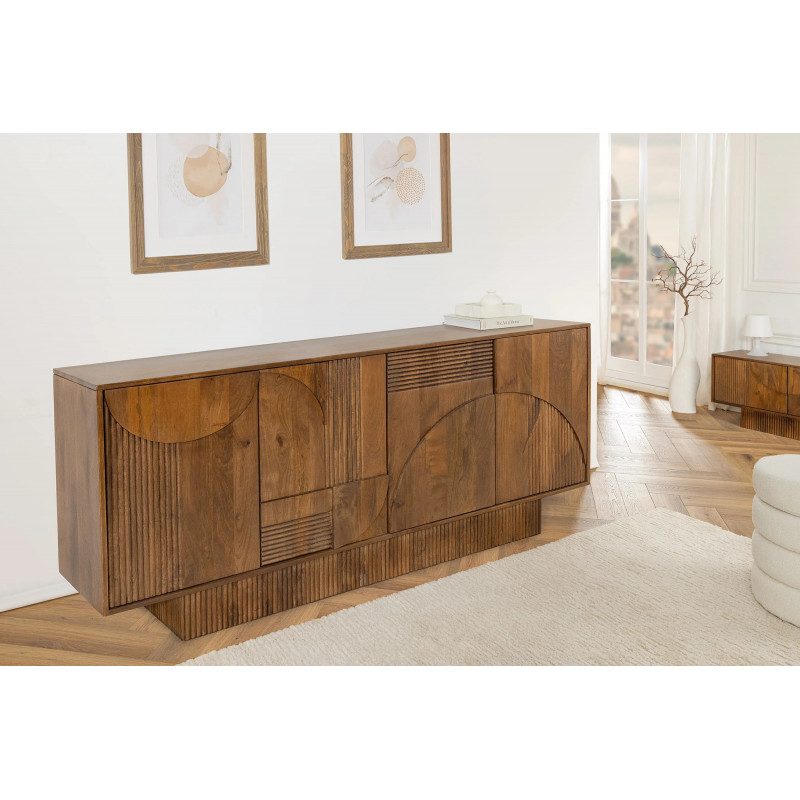 DECORAND különleges mangófa komód - 170cm - barna