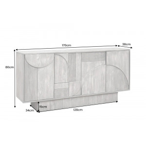 DECORAND különleges mangófa komód - 170cm - barna