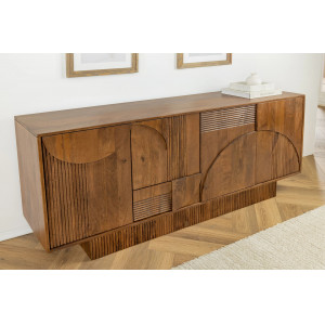 DECORAND különleges mangófa komód - 170cm - barna