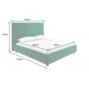 PARIS modern bársony ágykeret- 180x200cm - zöld