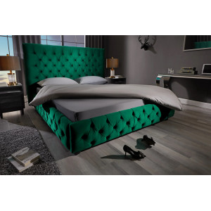 PARIS modern bársony ágykeret- 180x200cm - zöld INVICTA