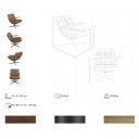 MOLINA prémium bőr fotel - barna