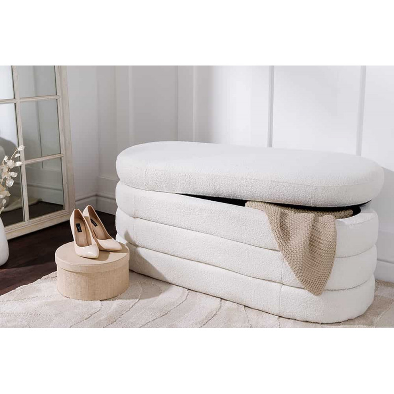 VOGUE design boucle ülőpad - fehér