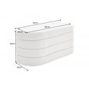 VOGUE design boucle ülőpad - fehér