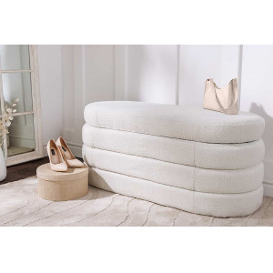VOGUE design boucle ülőpad - fehér