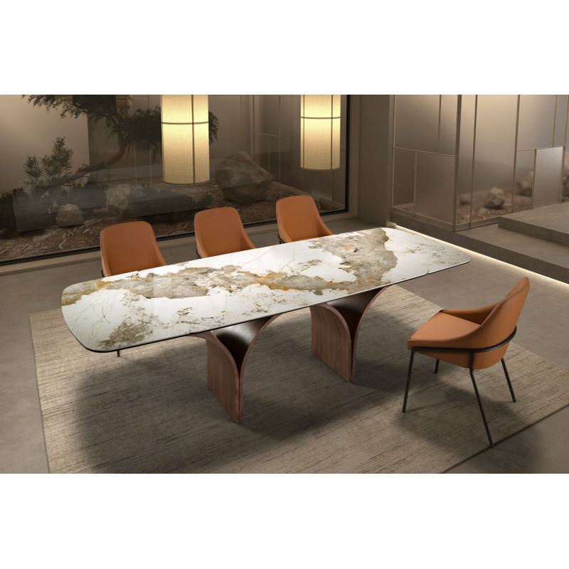 PUENTE prémium bővíthető kerámia étkezőasztal - 180-260cm