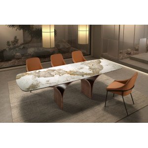 PUENTE prémium bővíthető kerámia étkezőasztal - 180-260cm Angel Cerdá