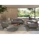 NIETO prémium bőr relax kanapé - 2 személyes - szürke