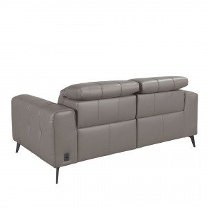 NIETO prémium bőr relax kanapé - 3 személyes - szürke