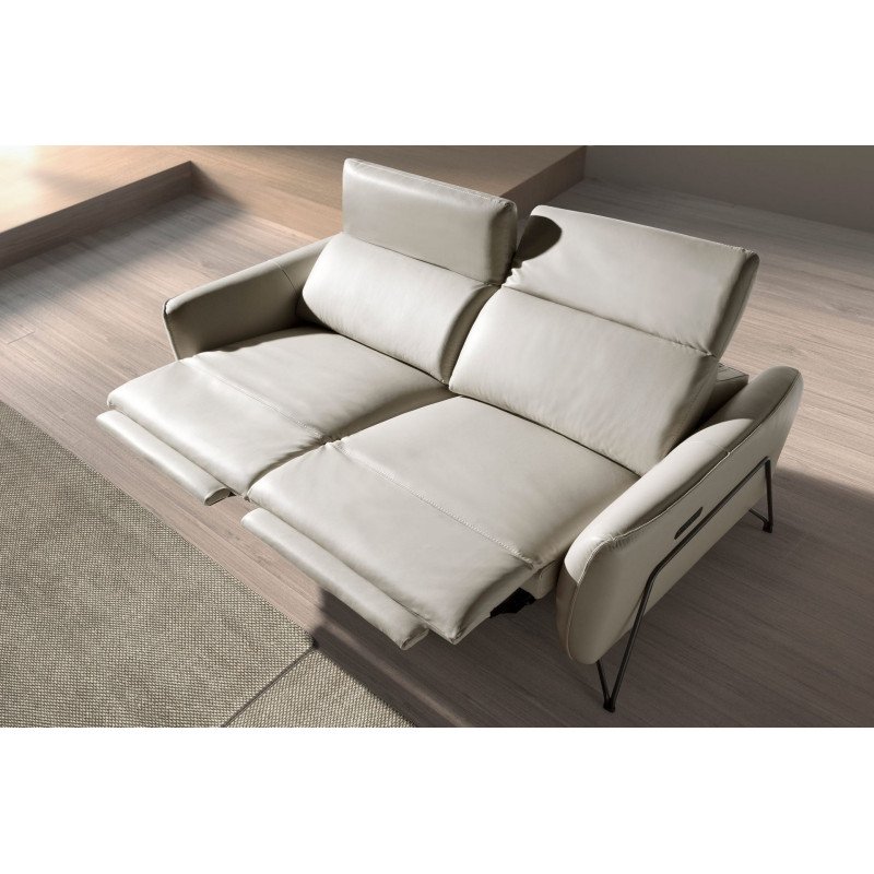 ESPOSITO prémium bőr relax kanapé - 2 személyes - beige