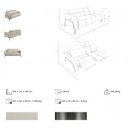 ESPOSITO prémium bőr relax kanapé - 2 személyes - beige