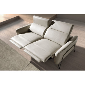 ESPOSITO prémium bőr relax kanapé - 2 személyes - beige Angel Cerdá