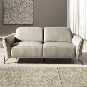ESPOSITO prémium bőr relax kanapé - 2 személyes - beige