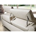 ESPOSITO prémium bőr relax kanapé - 3 személyes - beige