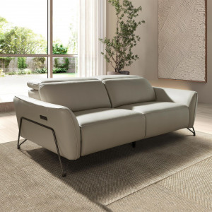 ESPOSITO prémium bőr relax kanapé - 3 személyes - beige