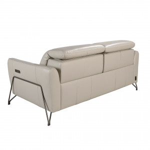 ESPOSITO prémium bőr relax kanapé - 3 személyes - beige
