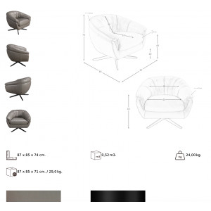 CASTILLA prémium bőr fotel