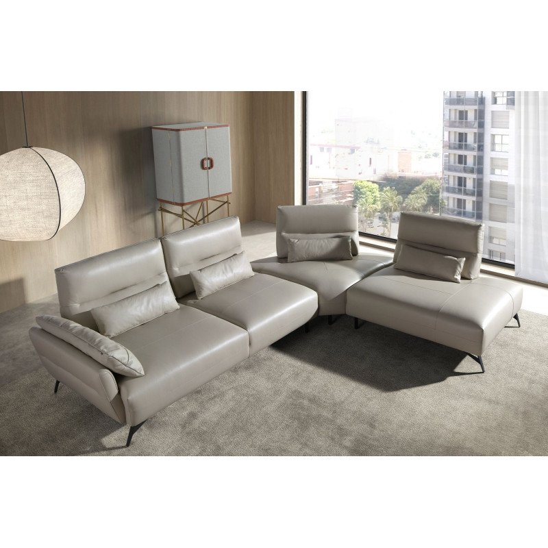 PAREDES prémium bőr sarokkanapé - jobbos kivitel