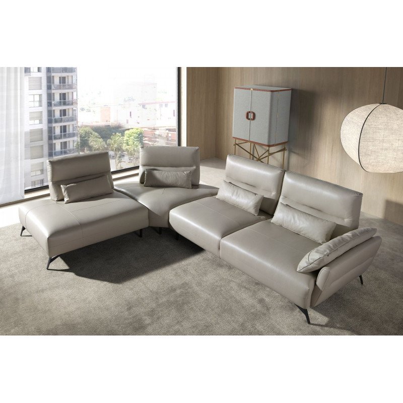 PAREDES prémium bőr sarokkanapé - balos kivitel