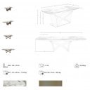 MANCINI prémium bővíthető kerámia étkezőasztal - 200-290cm