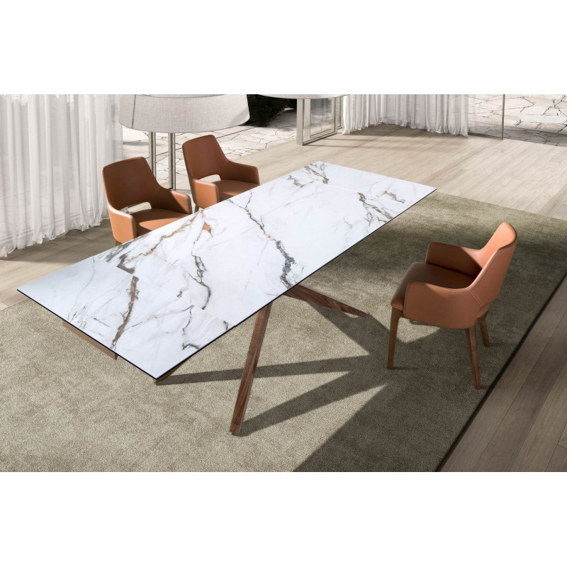SALGADO prémium bővíthető kerámia étkezőasztal - 160-240cm