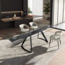 MARTINI prémium bővíthető üveg étkezőasztal - 180-270cm