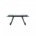 MARTINI prémium bővíthető üveg étkezőasztal - 180-270cm