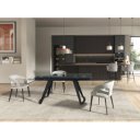 MARTINI prémium bővíthető üveg étkezőasztal - 180-270cm