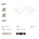 MURILLO prémium bőr sarokkanapé - jobbos kivitel