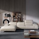 MURILLO prémium bőr sarokkanapé - balos kivitel