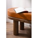 SOLONI prémium mangófa ülőpad - 140cm  - barna bőr