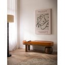 SOLONI prémium mangófa ülőpad - 140cm  - barna bőr