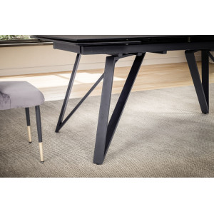 MONET design  kerámia bővíthető étkezőasztal -180-260cm - fekete