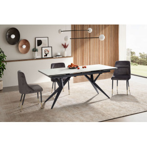 RENOIR design  kerámia bővíthető étkezőasztal -180-260cm - fehér Bővíthető étkezőasztal